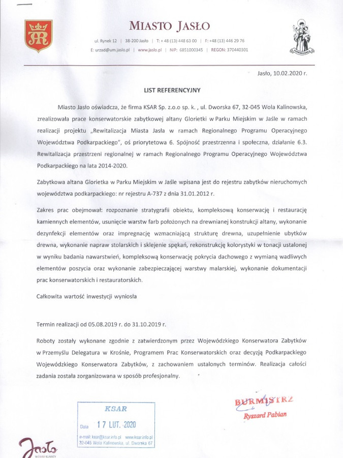 Przeniesienie, rekonstrukcja, konserwacja, dzwonnica Lubnów gm. Pokój, woj. opolskie
