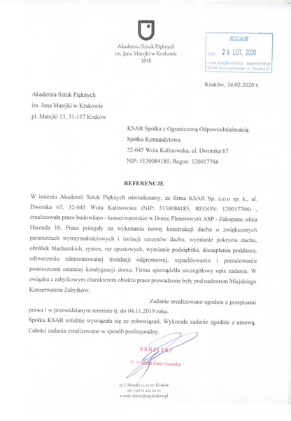 Dach konstrukcja, izolacja, wymiana pokrycia, termoizolacja Dom Plenerowy ASP Zakopane Harenda